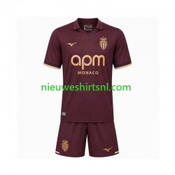 AS Monaco Kind Shirt met Bedrukking Uit 2026-2027 Korte Mouw AS Monaco Kind Shirt met Bedrukking Uit 2026-2027 Korte Mouw