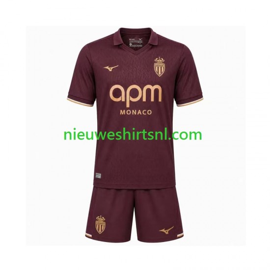 AS Monaco Kind Shirt met Bedrukking Uit 2026-2027 Korte Mouw