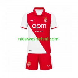 AS Monaco Kind Shirt met Bedrukking Thuis 2026-2027 Korte Mouw AS Monaco Kind Shirt met Bedrukking Thuis 2026-2027 Korte Mouw