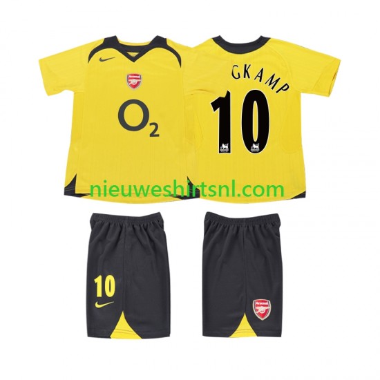 Arsenal Kind Shirt met Bedrukking BERGKAMP 10 2005 Retro Uit 2006 Korte Mouw