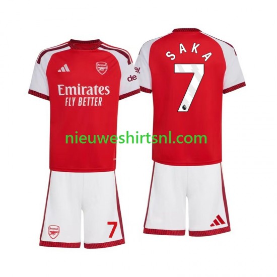 Arsenal Kind Shirt met Bedrukking Bukayo Saka 7 Thuis 2026-2027 Korte Mouw