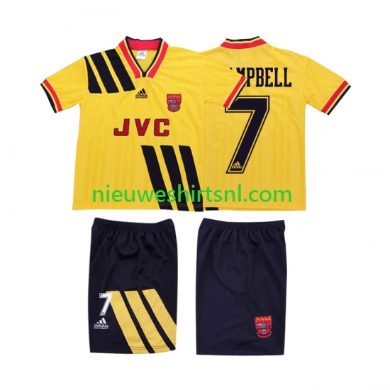 Arsenal Kind Shirt met Bedrukking CAMPBELL 7 1993 Retro Uit 1994 Korte Mouw