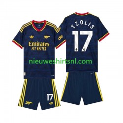 Arsenal Kind Shirt met Bedrukking Christos Tzolis 17 Uit 2026-2027 Korte Mouw