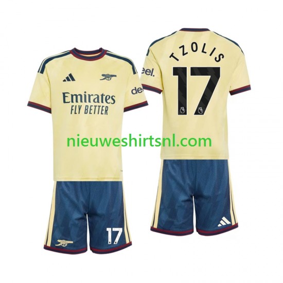 Arsenal Kind Shirt met Bedrukking Christos Tzolis 17 Derde 2026-2027 Korte Mouw