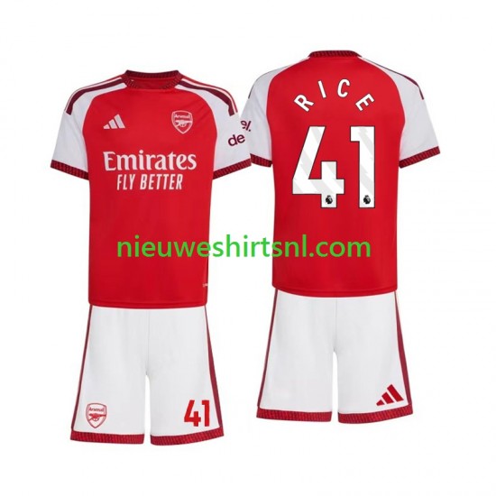 Arsenal Kind Shirt met Bedrukking Declan Rice 41 Thuis 2026-2027 Korte Mouw