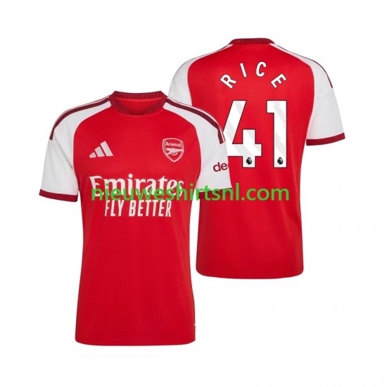 Arsenal Heren Shirt met Bedrukking Declan Rice 41 Thuis 2026-2027 Korte Mouw