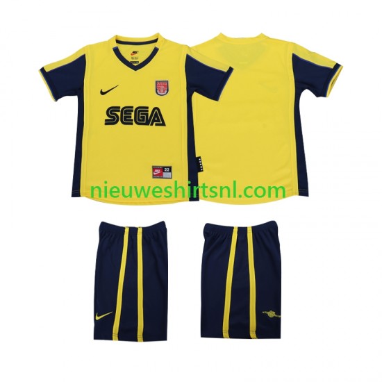 Arsenal Kind Shirt met Bedrukking 2000 2001 Retro Uit Korte Mouw