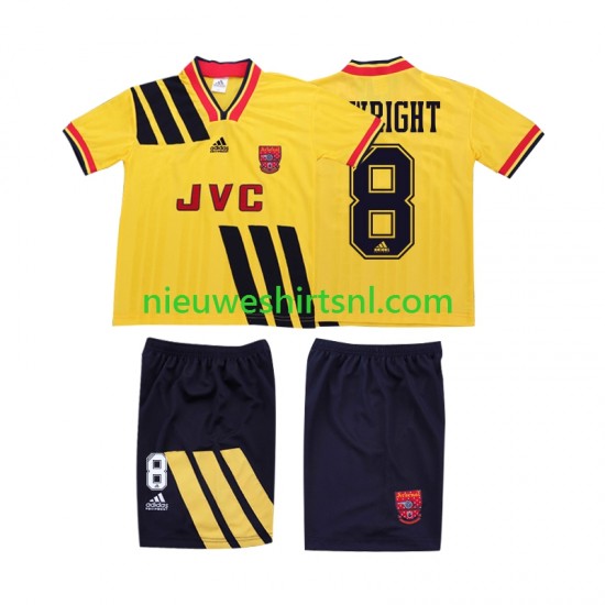 Arsenal Kind Shirt met Bedrukking WRIGHT 8 1993 Retro Uit 1994 Korte Mouw