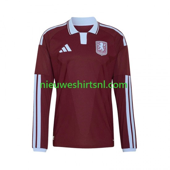 Aston Villa Heren Shirt met Bedrukking Thuis 2026-2027 Lange Mouw