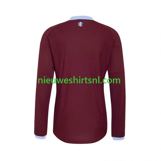 Aston Villa Heren Shirt met Bedrukking Thuis 2026-2027 Lange Mouw