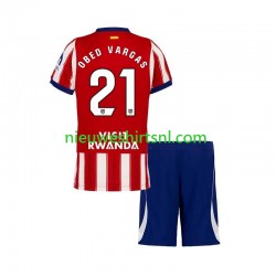 Atlético Madrid Kind Shirt met Bedrukking Obed Vargas 21 Thuis 2026-2027 Korte Mouw