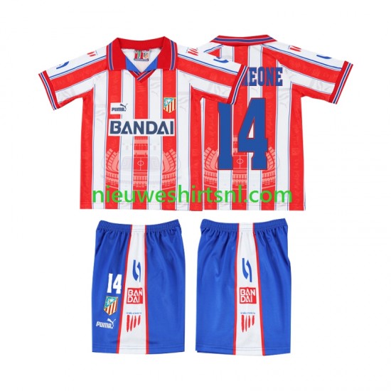 Atlético Madrid Kind Shirt met Bedrukking SIMEONE 14 1996 1997 Retro Thuis Korte Mouw