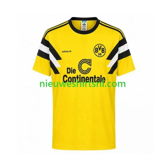 Borussia Dortmund Heren Shirt met Bedrukking 1989 Retro Thuis Korte Mouw