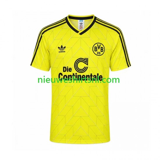 Borussia Dortmund Heren Shirt met Bedrukking 1998 Retro Thuis Korte Mouw