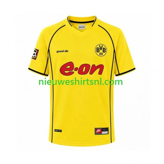Borussia Dortmund Heren Shirt met Bedrukking Retro Thuis 2002 Korte Mouw