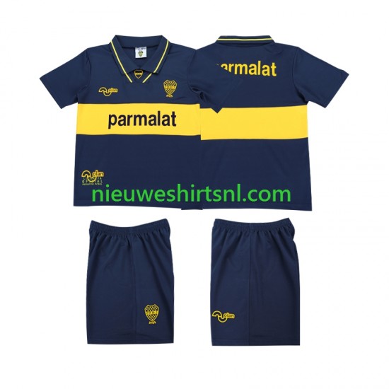 CA Boca Juniors Kind Shirt met Bedrukking 1993 1995 Retro Thuis Korte Mouw