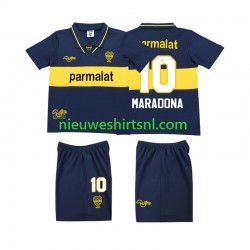 CA Boca Juniors Kind Shirt met Bedrukking MARADONA 10 1993 1995 Retro Thuis Korte Mouw