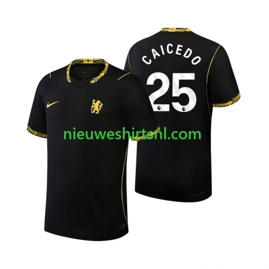 Chelsea Heren Shirt met Bedrukking Moises Caicedo 25 Uit 2026-2027 Korte Mouw