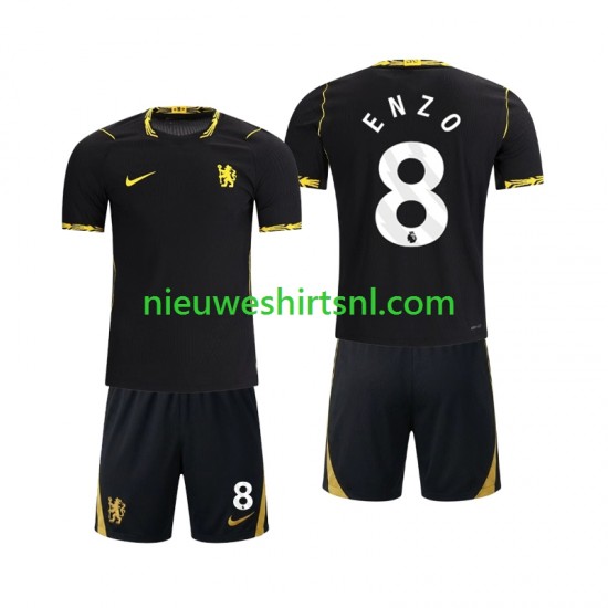 Kind Shirt met Bedrukking Chlesea Enzo Fernandez 8 Uit 2026-2027 Korte Mouw