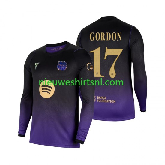 FC Barcelona Heren Shirt met Bedrukking Anthony Gordon 17 Uit 2026-2027 Lange Mouw
