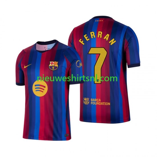 FC Barcelona Heren Shirt met Bedrukking Ferran Torres 7 Thuis 2026-2027 Korte Mouw