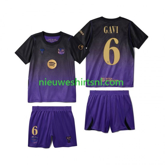 FC Barcelona Kind Shirt met Bedrukking Gavi 6 Uit 2026-2027 Korte Mouw