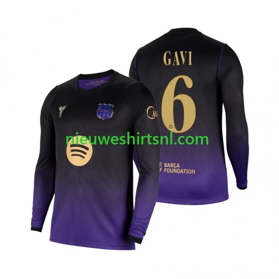 FC Barcelona Heren Shirt met Bedrukking Gavi 6 Uit 2026-2027 Lange Mouw