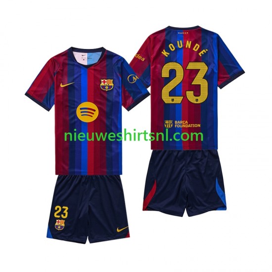 FC Barcelona Kind Shirt met Bedrukking Jules Kounde 23 Thuis 2026-2027 Korte Mouw