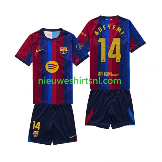 FC Barcelona Kind Shirt met Bedrukking Karim Adeyemi 14 Thuis 2026-2027 Korte Mouw