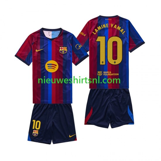 FC Barcelona Kind Shirt met Bedrukking Lamine Yamal 10 Thuis 2026-2027 Korte Mouw