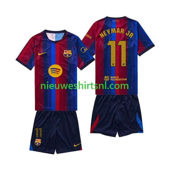 FC Barcelona Kind Shirt met Bedrukking Neymar JR 11 Thuis 2026-2027 Korte Mouw