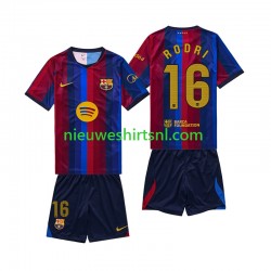 FC Barcelona Kind Shirt met Bedrukking Rodri 16 Thuis 2026-2027 Korte Mouw FC Barcelona Kind Shirt met Bedrukking Rodri 16 Thuis 2026-2027 Korte Mouw