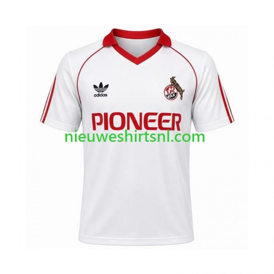 FC Köln Heren Shirt met Bedrukking 1980 1981 Retro Thuis Korte Mouw
