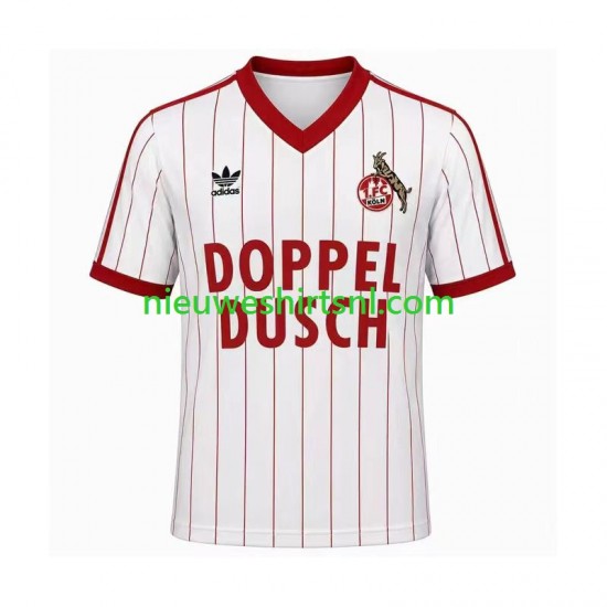FC Köln Heren Shirt met Bedrukking 1982 1983 Retro Thuis Korte Mouw