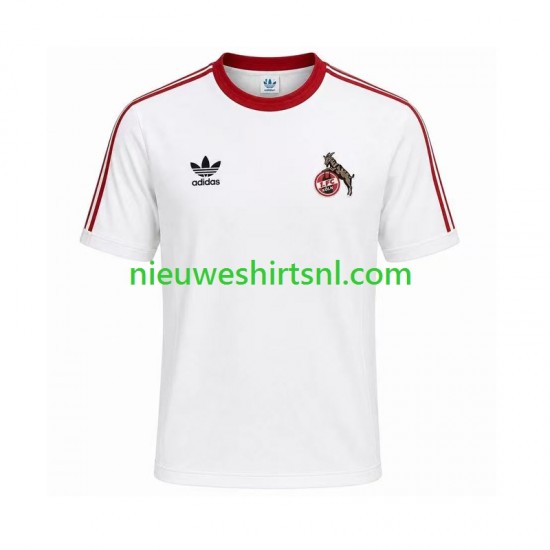 FC Köln Heren Shirt met Bedrukking 1986 1987 Retro Thuis Korte Mouw