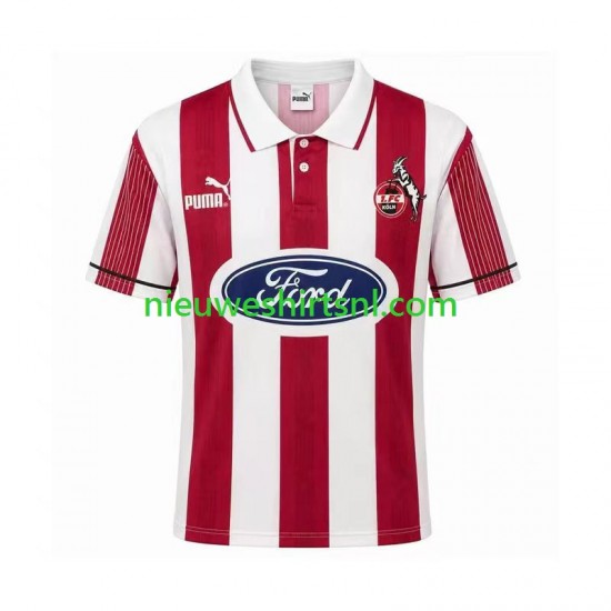 FC Köln Heren Shirt met Bedrukking 1995 1996 Retro Thuis Korte Mouw