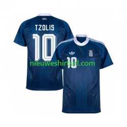 Griekenland Heren Shirt met Bedrukking Christos Tzolis 17 Uit 2026-2027 Korte Mouw