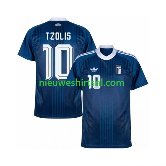 Griekenland Heren Shirt met Bedrukking Christos Tzolis 17 Uit 2026-2027 Korte Mouw