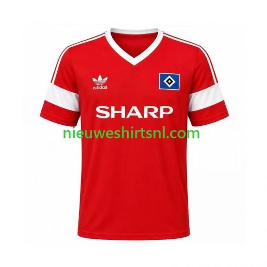 Hamburger SV Heren Shirt met Bedrukking 1988 Retro Uit Korte Mouw