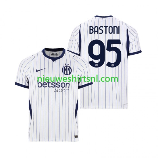 Inter Milan Heren Shirt met Bedrukking Alessandro Bastoni 95 Uit 2026-2027 Korte Mouw