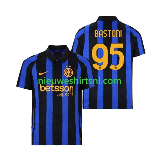 Inter Milan Heren Shirt met Bedrukking Alessandro Bastoni 95 Thuis 2026-2027 Korte Mouw
