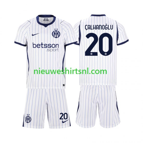 Inter Milan Kind Shirt met Bedrukking Hakan Calhanoglu 20 Uit 2026-2027 Korte Mouw