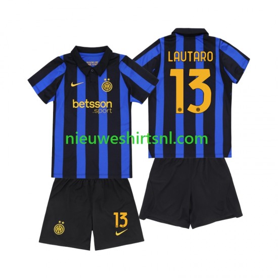 Inter Milan Kind Shirt met Bedrukking Lautaro Martinez 13 Thuis 2026-2027 Korte Mouw