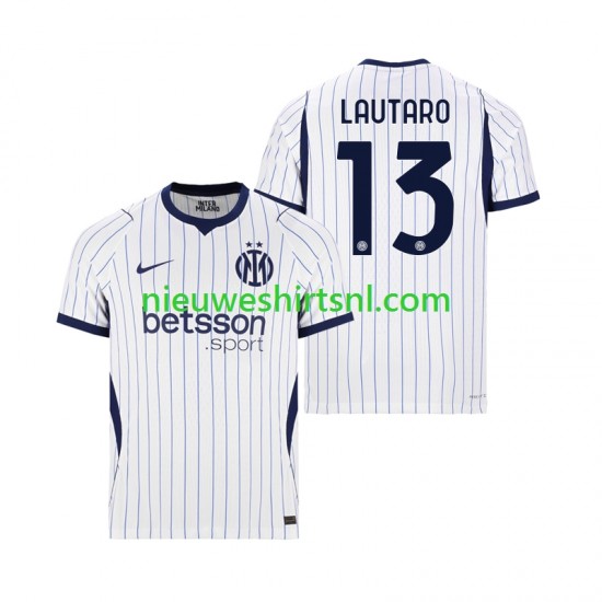 Inter Milan Heren Shirt met Bedrukking Lautaro Martinez 13 Uit 2026-2027 Korte Mouw