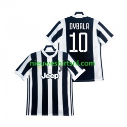 Juventus Heren Shirt met Bedrukking DYBALA 21 2017 2018 Retro Thuis Korte Mouw
