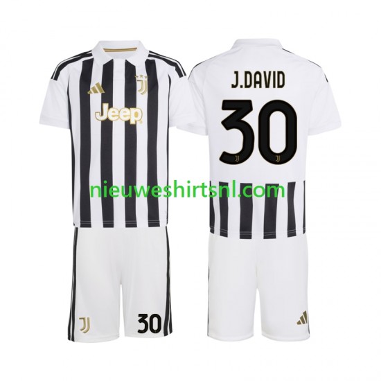 Juventus Kind Shirt met Bedrukking Jonathan David 30 Thuis 2026-2027 Korte Mouw