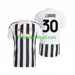 Juventus Heren Shirt met Bedrukking Jonathan David 30 Thuis 2026-2027 Korte Mouw