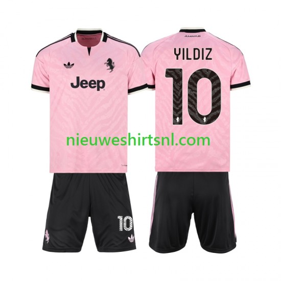 Juventus Kind Shirt met Bedrukking Kenan Yildiz 10 Uit 2026-2027 Korte Mouw