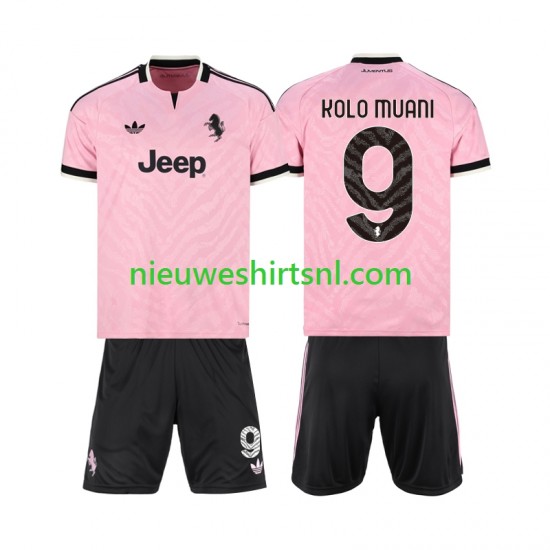 Juventus Kind Shirt met Bedrukking Randal Kolo Muani 9 Uit 2026-2027 Korte Mouw