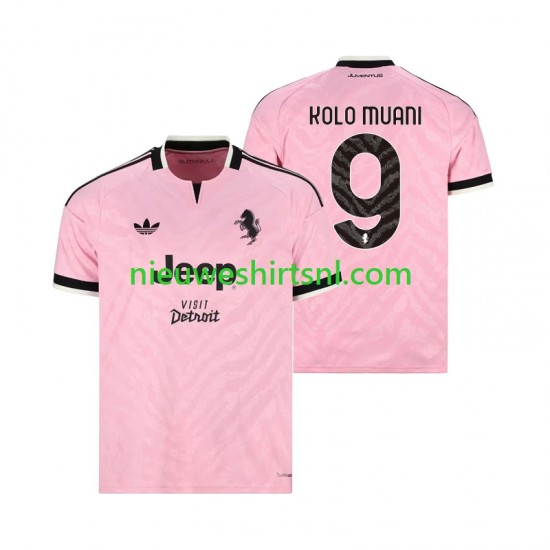 Juventus Heren Shirt met Bedrukking Randal Kolo Muani 9 Uit 2026-2027 Korte Mouw